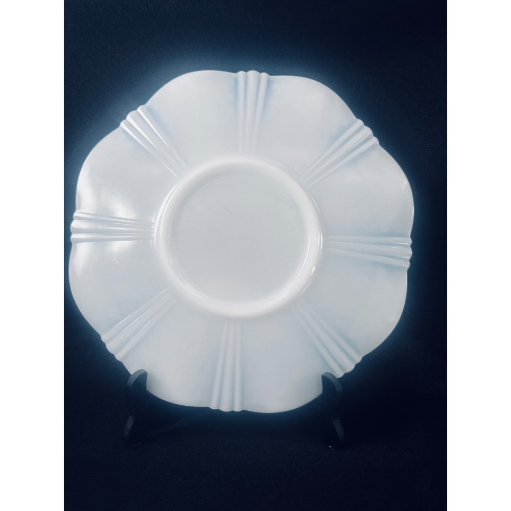 2 MacBeth Evans American Sweetheart Monax 11.5 Serving Plates Depression Glass - Picture 8 of 11